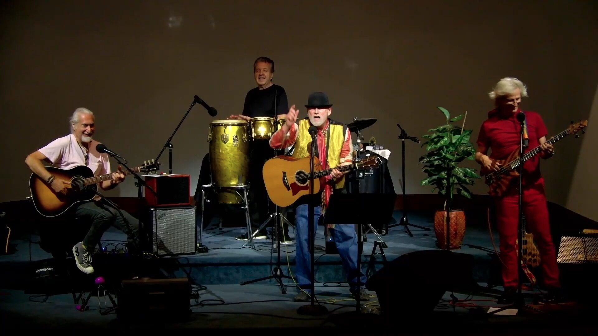 Live musical performance using the main-room stage and sound system